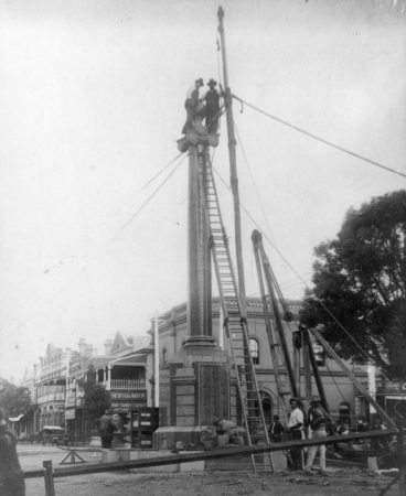 Erecting Mothers Memorial__Cropped